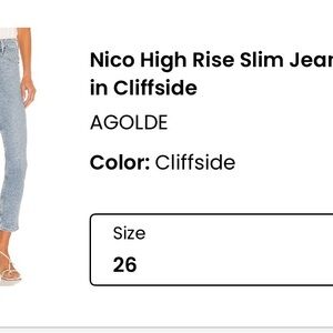 Agolde High Rise Jeans - Light Blue